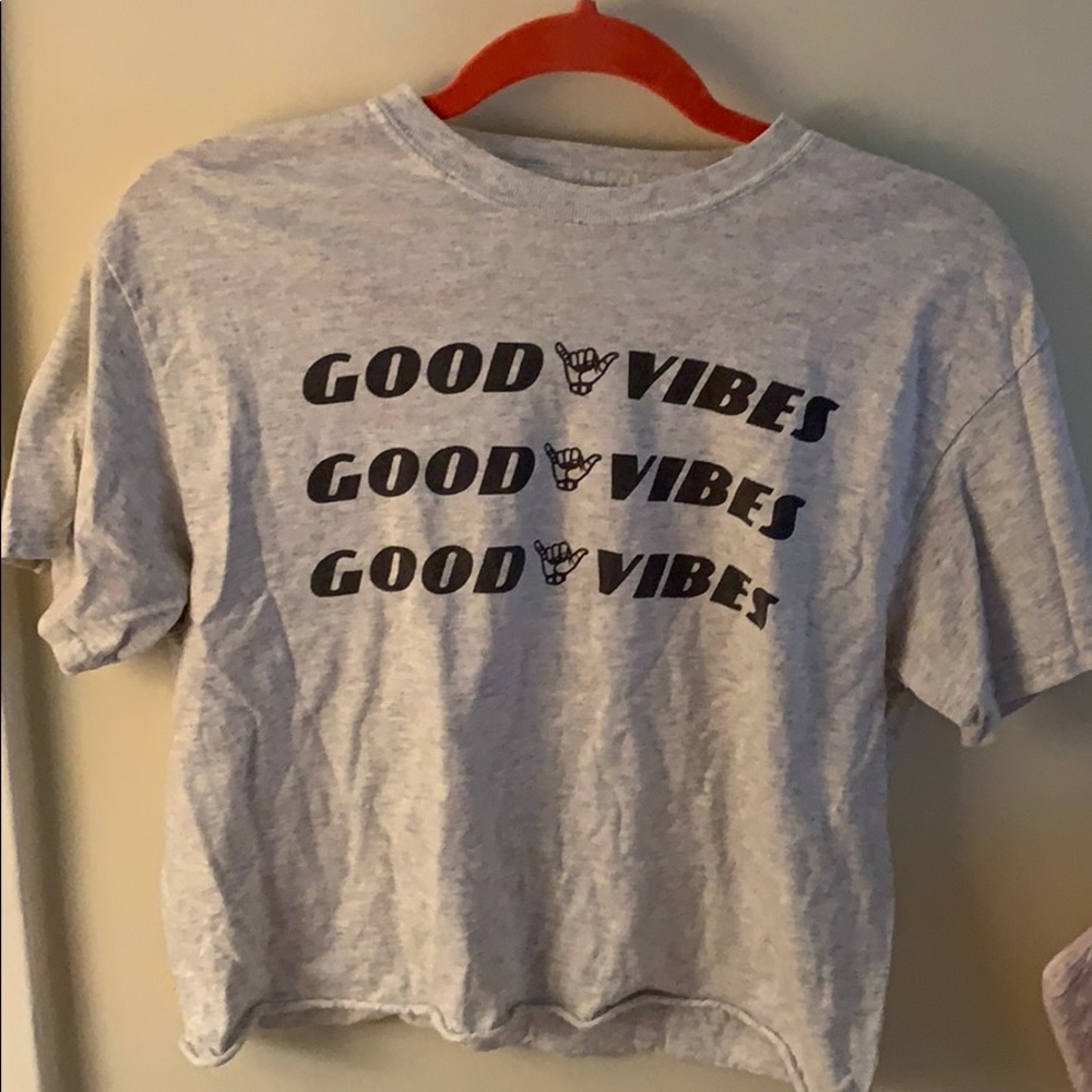 john galt brandy melville cropper good vibes tee
